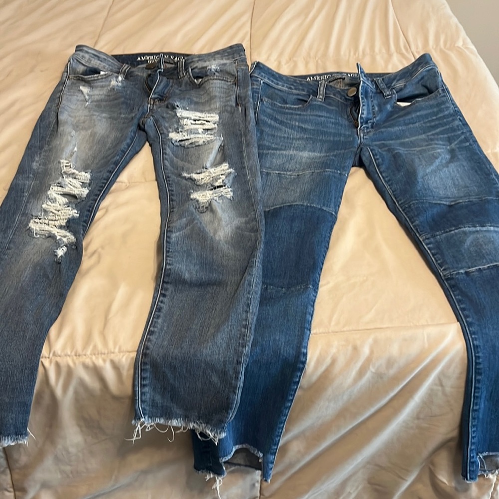 Bundle of American eagle size 6 stretch jeggings